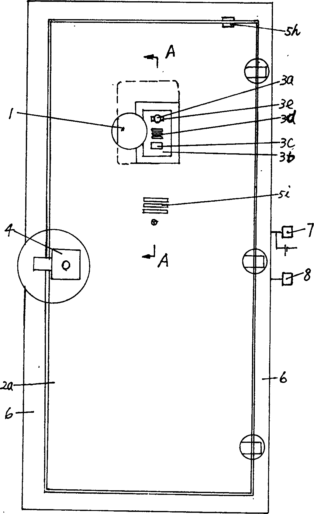 Anti-theft door with intelligent alarm and visible intercom functions