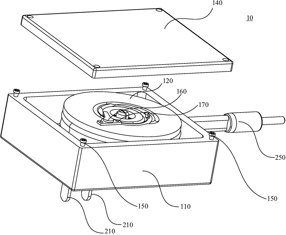 Charger and wire collection structure enabling single-side wire pulling operation