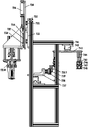 Discharging mechanism for electromagnetic valve diaphragm assembling machine