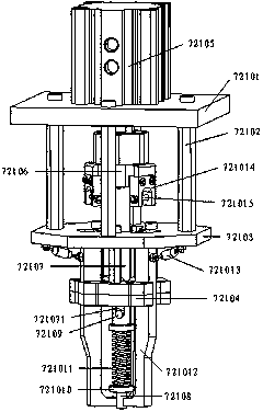 Discharging mechanism for electromagnetic valve diaphragm assembling machine