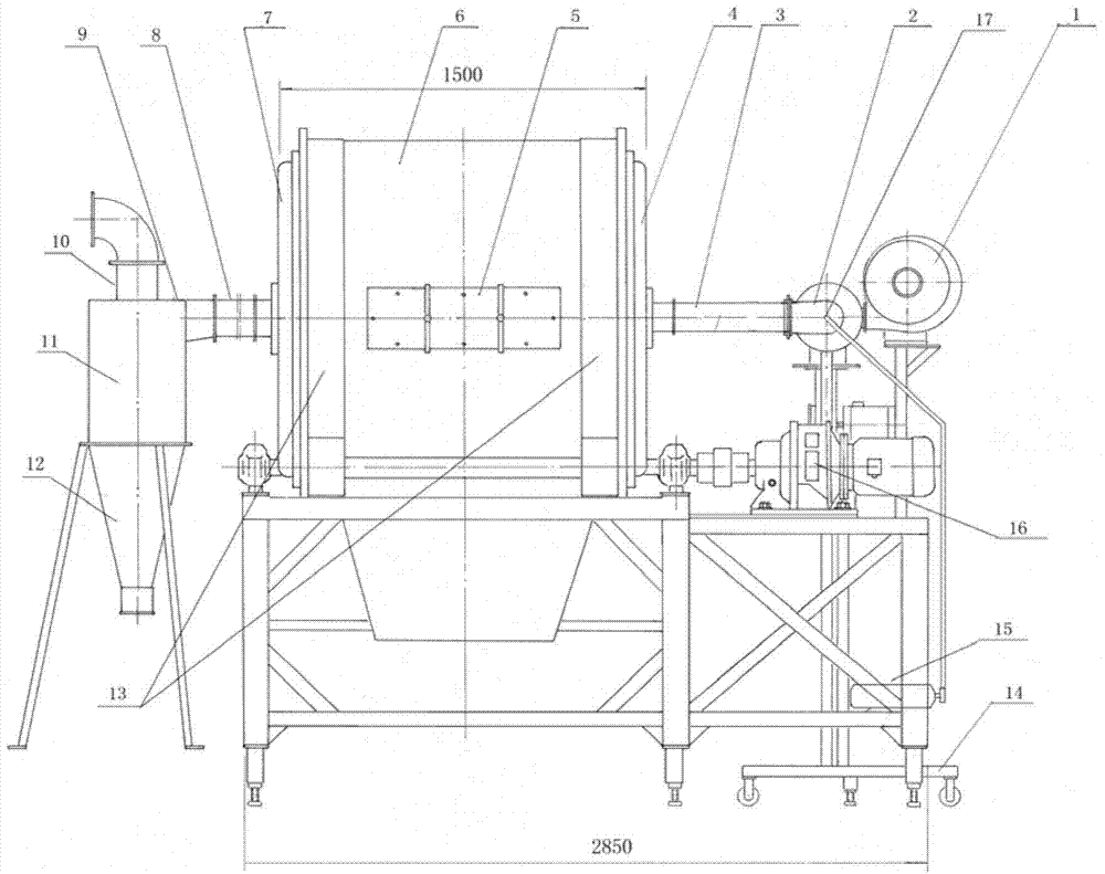 Solid ecological culturing and drying integrated machine