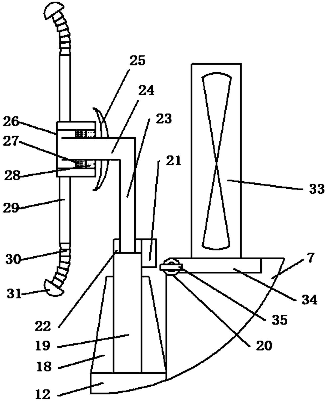 Toward-target pesticide applying machine for orchard