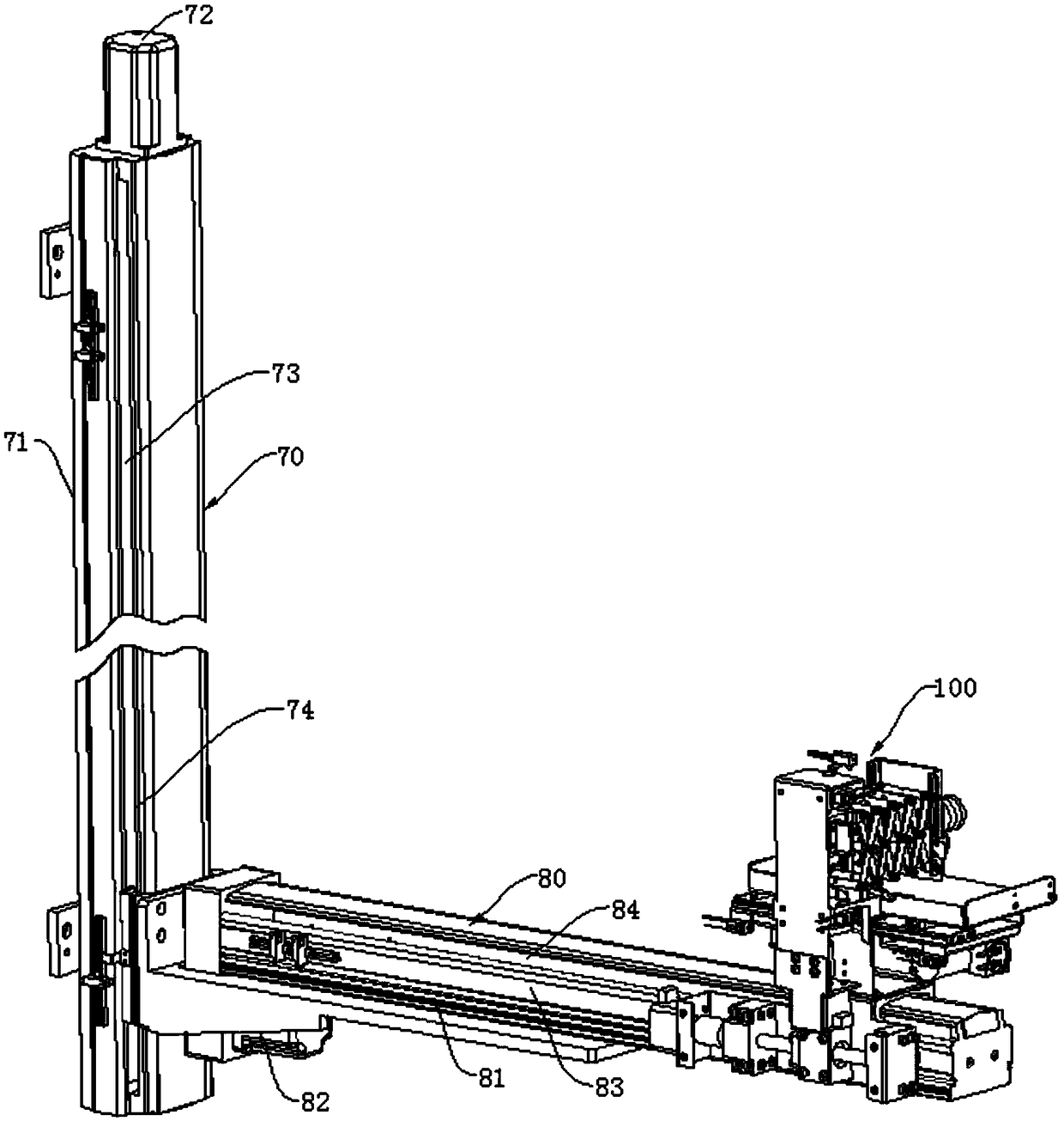 Robot component for vending machine and picking mechanism