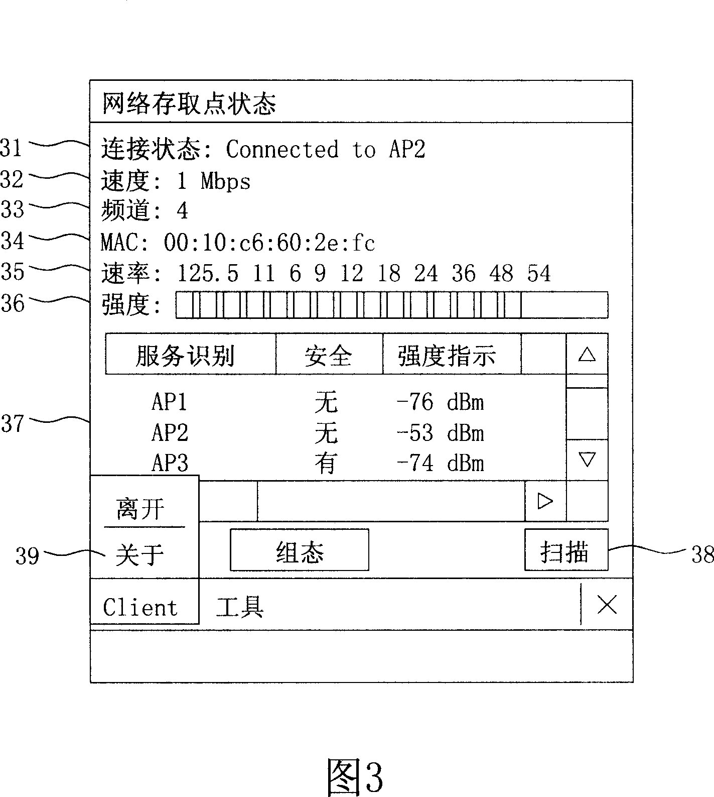 Wireless network interactive graphic user interface display system