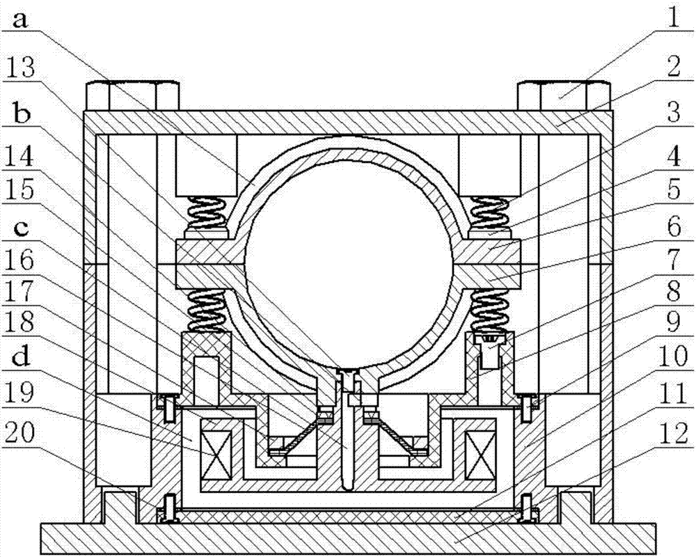 A two-dimensional magnetorheological damping tube clamp