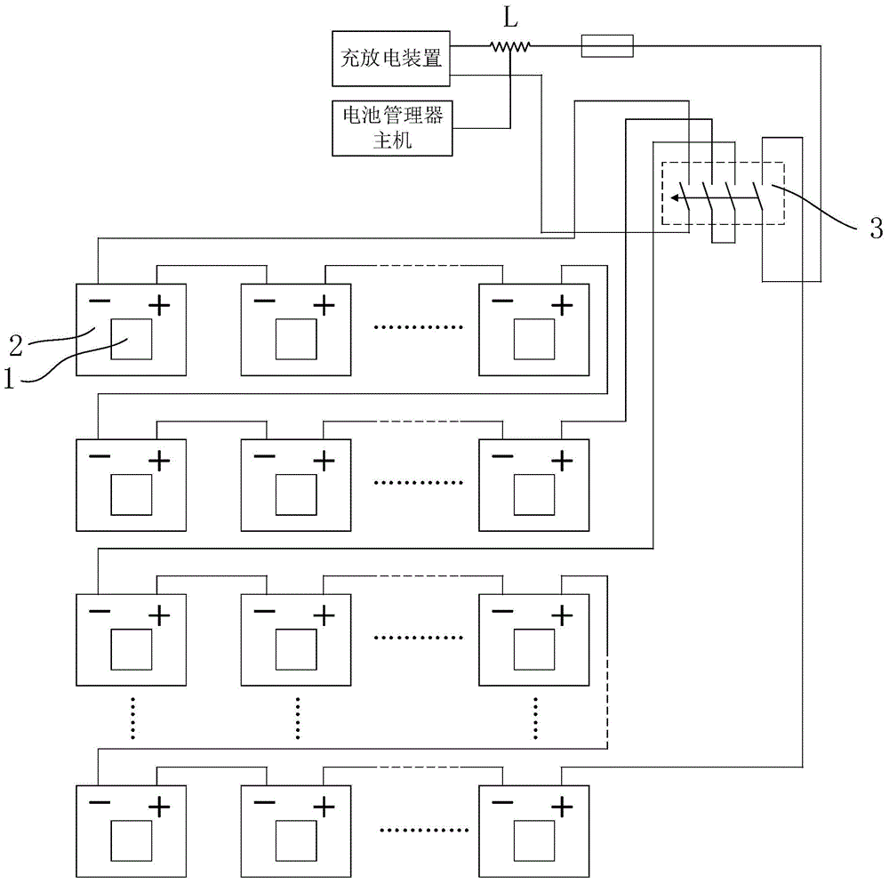 Hybrid power battery pack, electrical control system thereof, crane and system working method