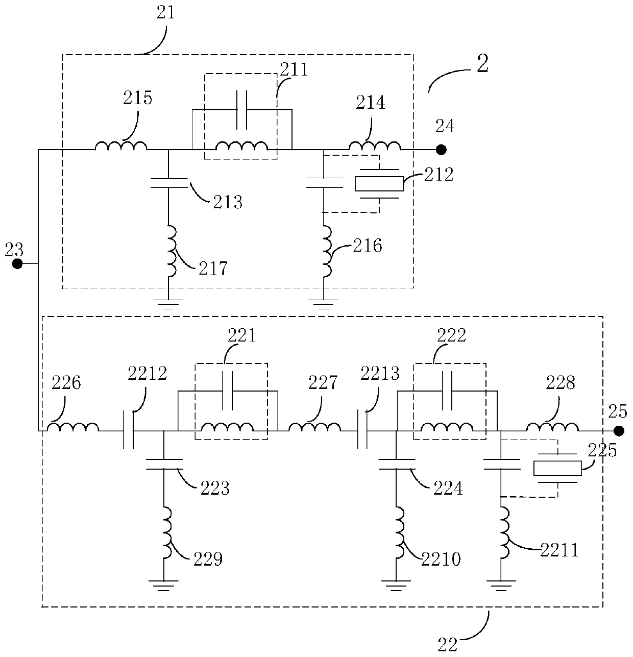 Duplexer, multiplexer, high-frequency front-end circuit and communication device