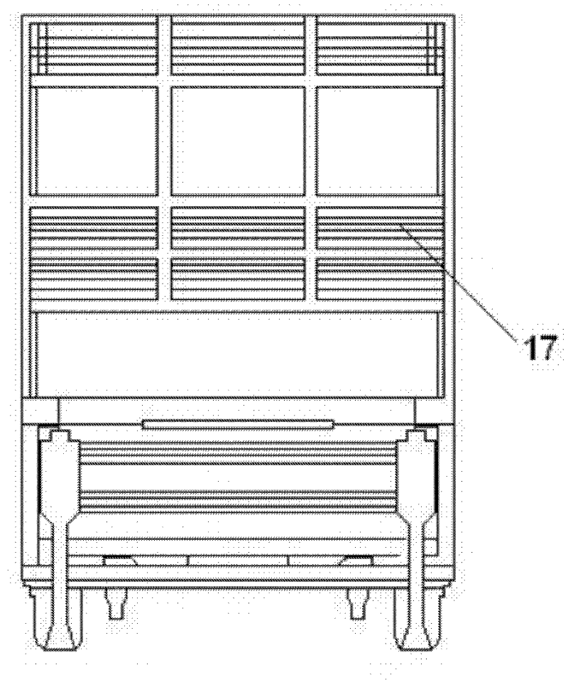 Three-layered trailer open van body structure used for conveying motorcycle