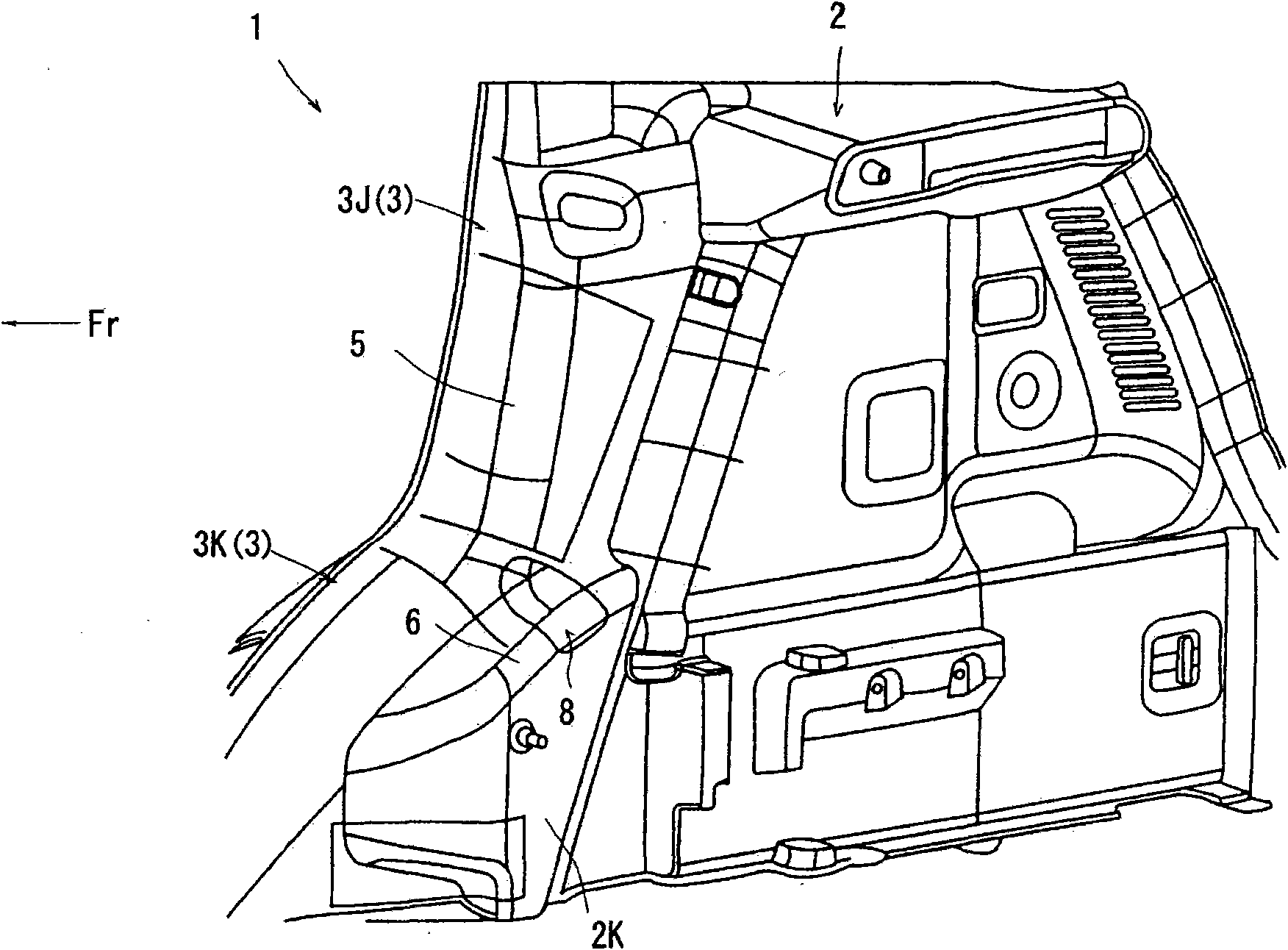 Cap mounting structure