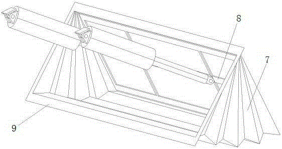 Device for preventing snow from being accumulated at bogie region of high-speed train