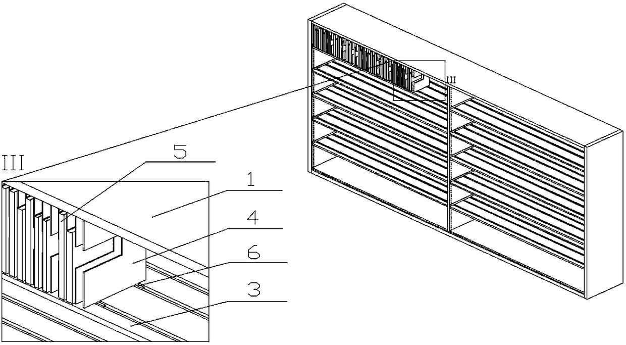 Book shelf with pitch-adjustable sliding way