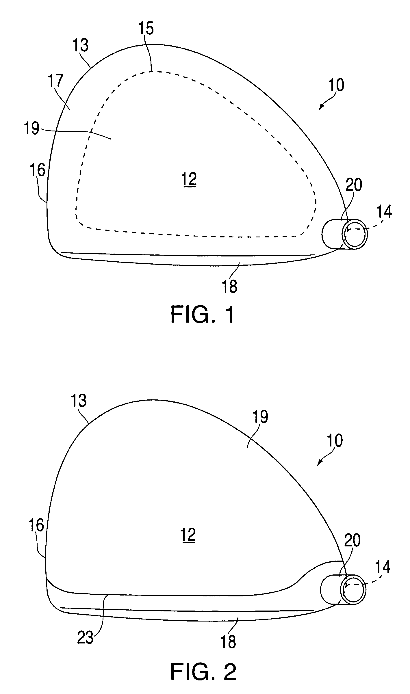 Golf head having a ported construction