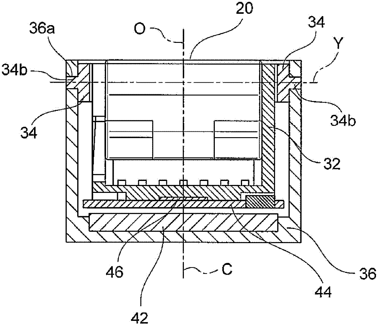 Camera shake correction device for camera