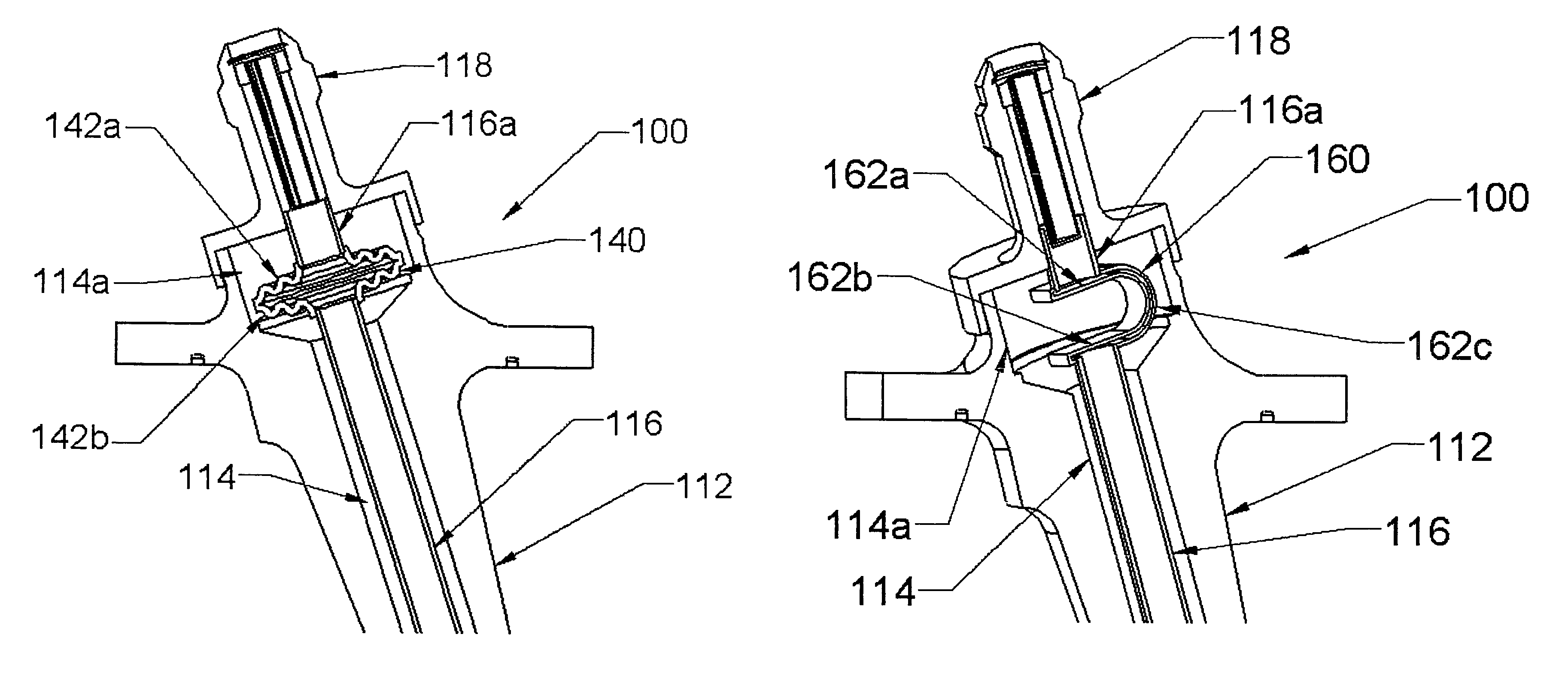 Apparatus and method to compensate for differential thermal growth of injector components