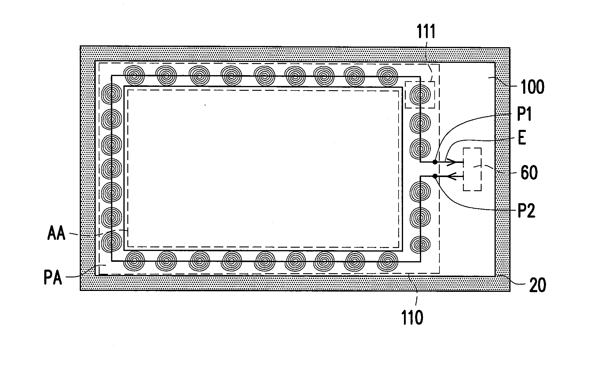 Display panel having wireless charging function