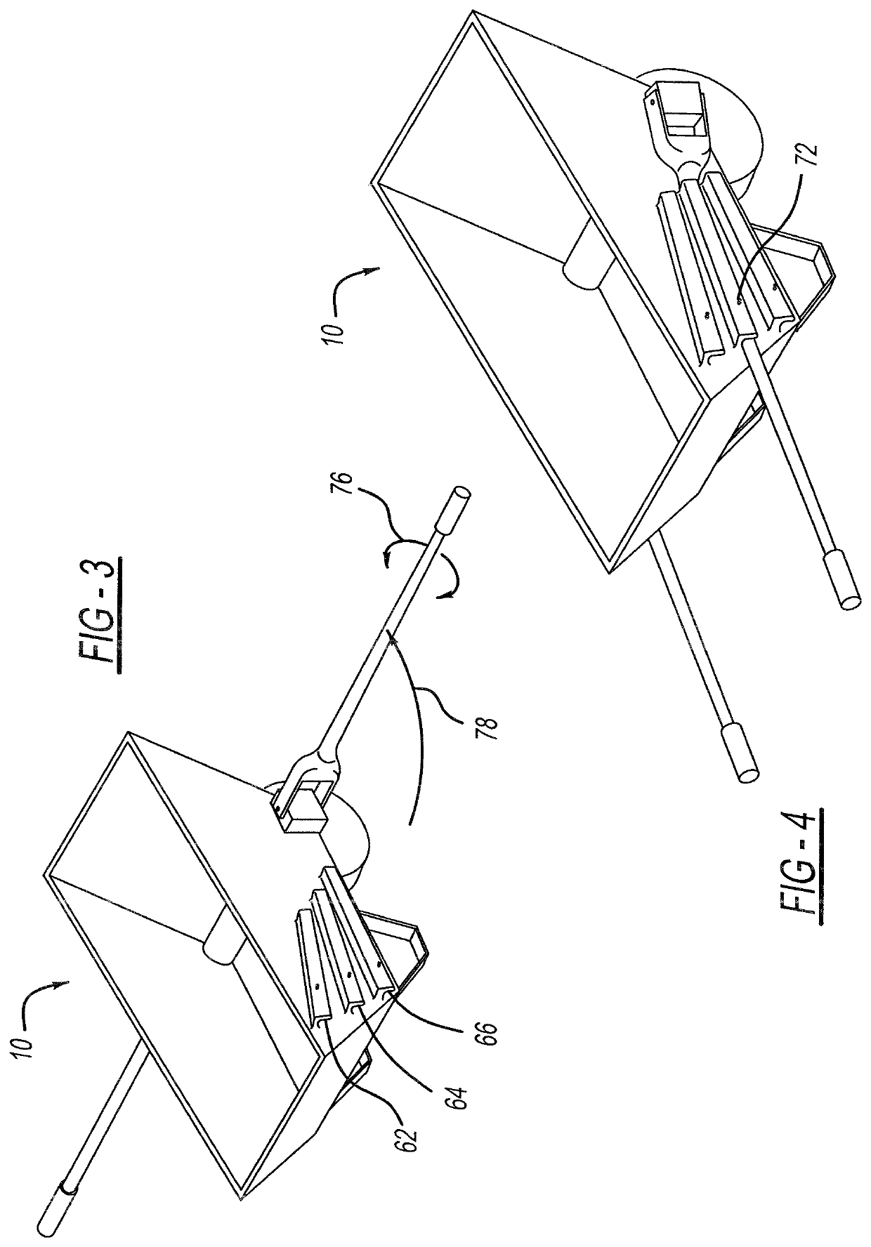 Height adjustable handles for wheelbarrows