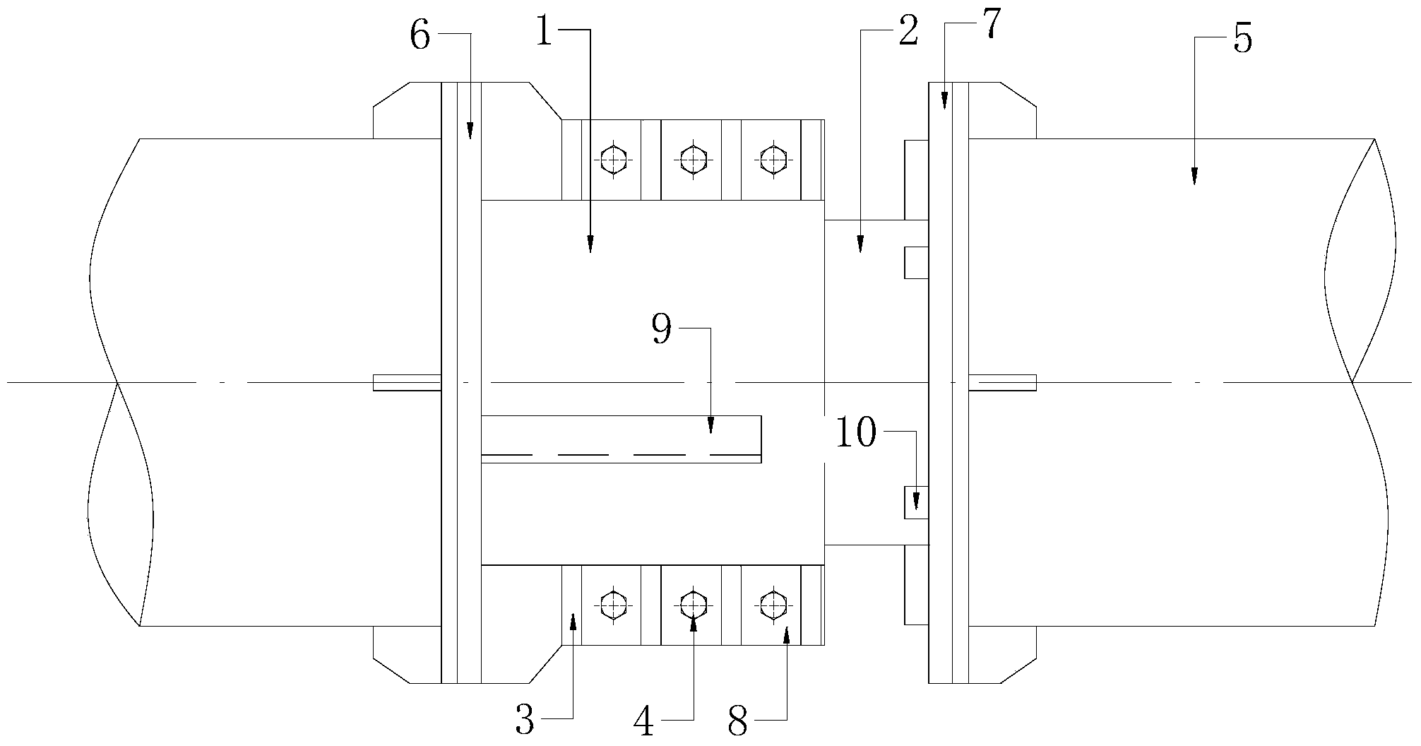 Hoop type adjustable head used for inner support of foundation pit engineering and construction method thereof