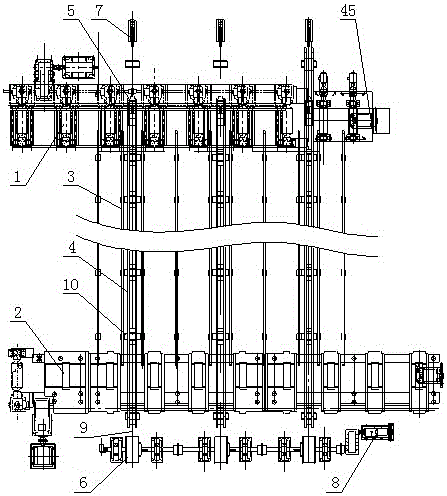 A sliding block oil film lubrication structure and its section steel drawing car