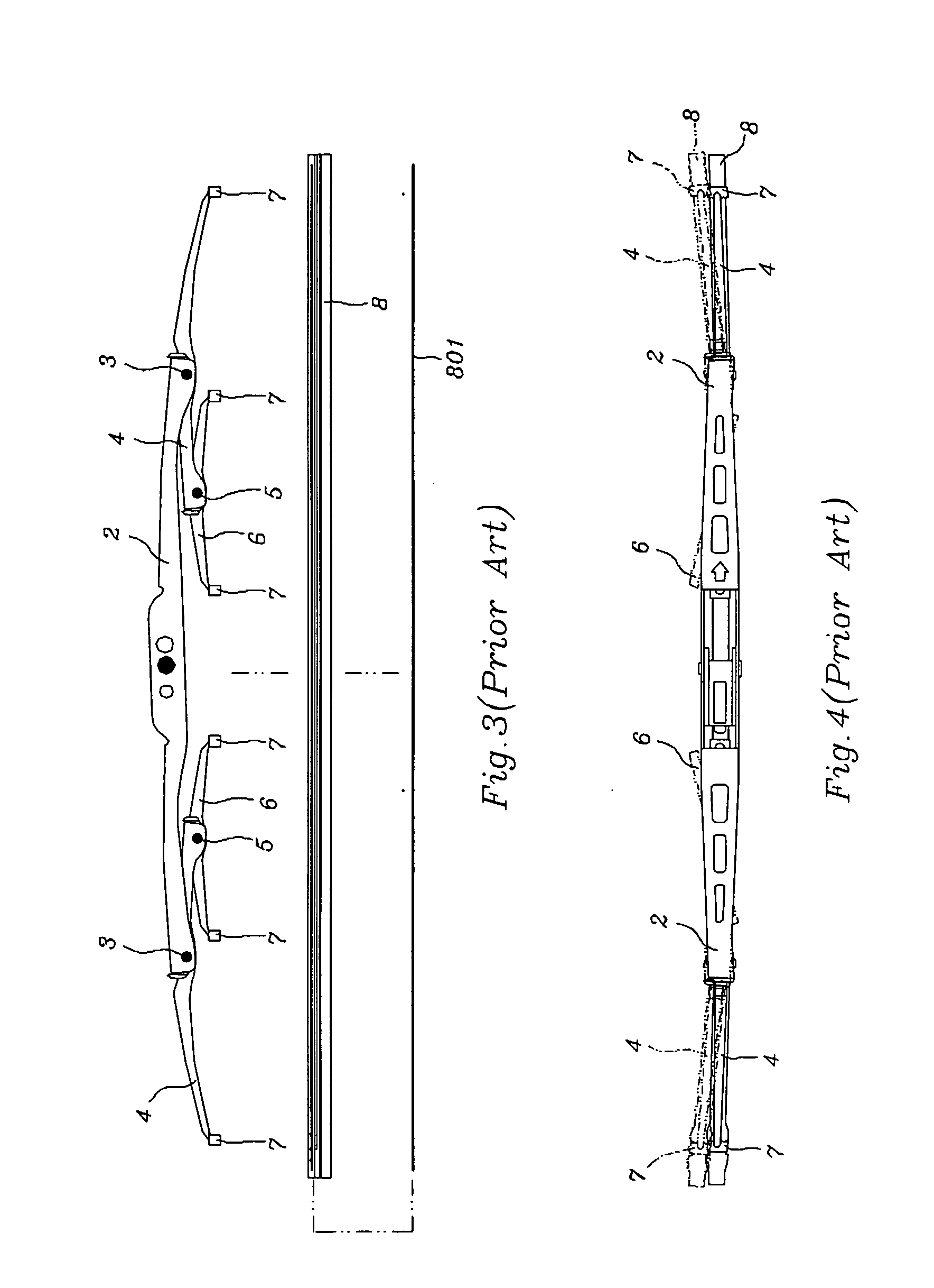 Windshield wiper structure for vehicles