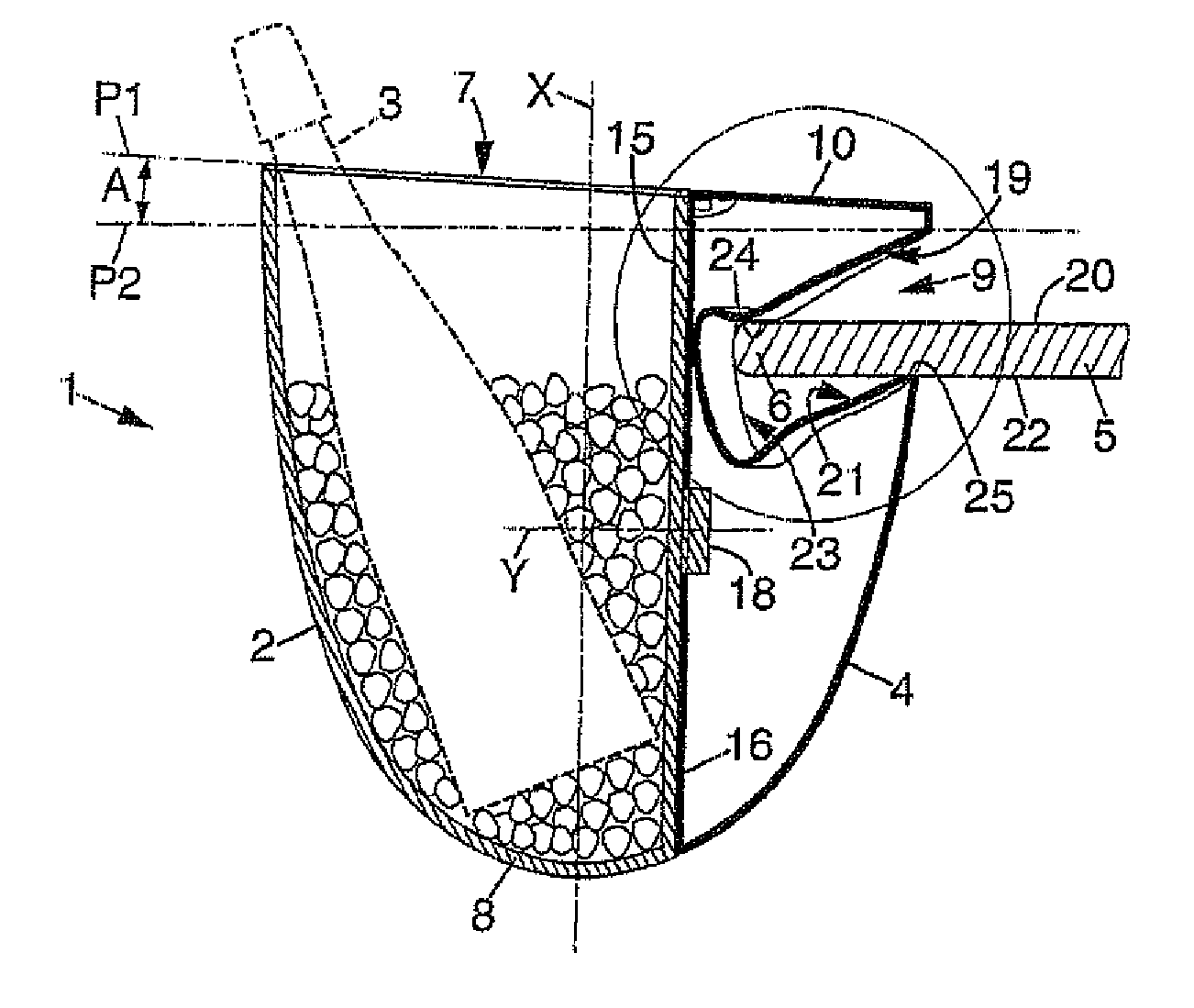 Device Comprising a Container for Bottles