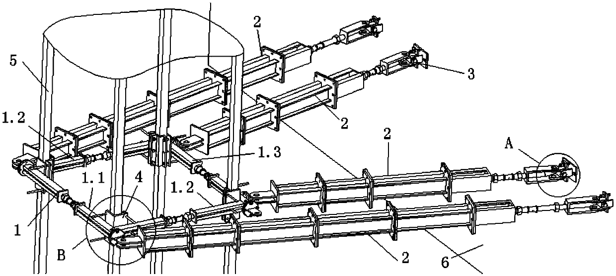 Tower crane attachment device