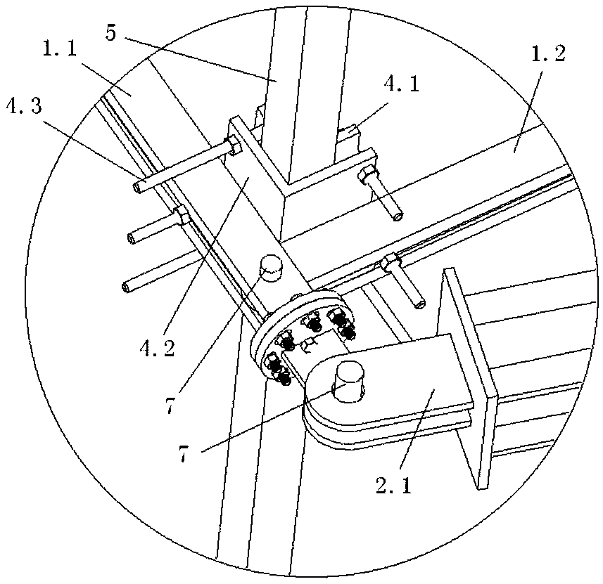 Tower crane attachment device