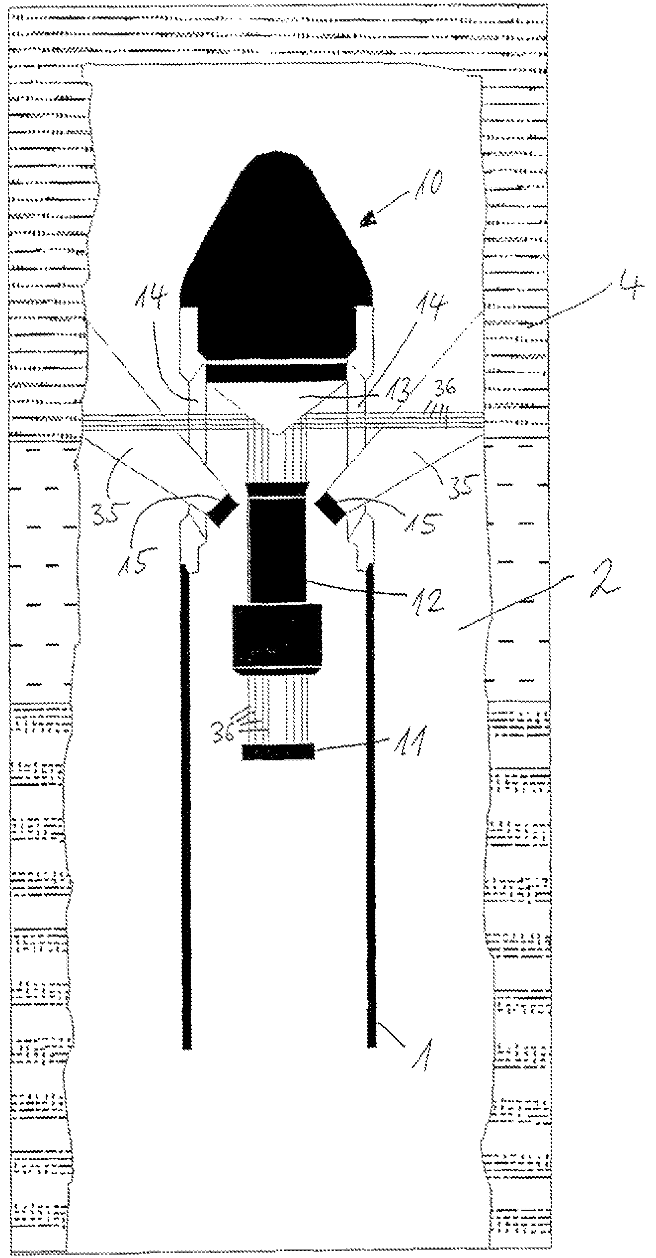 Device for examining rotor drilled holes