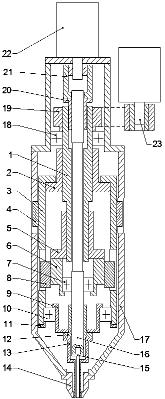 Lightweight backfill-type friction stir spot welding device