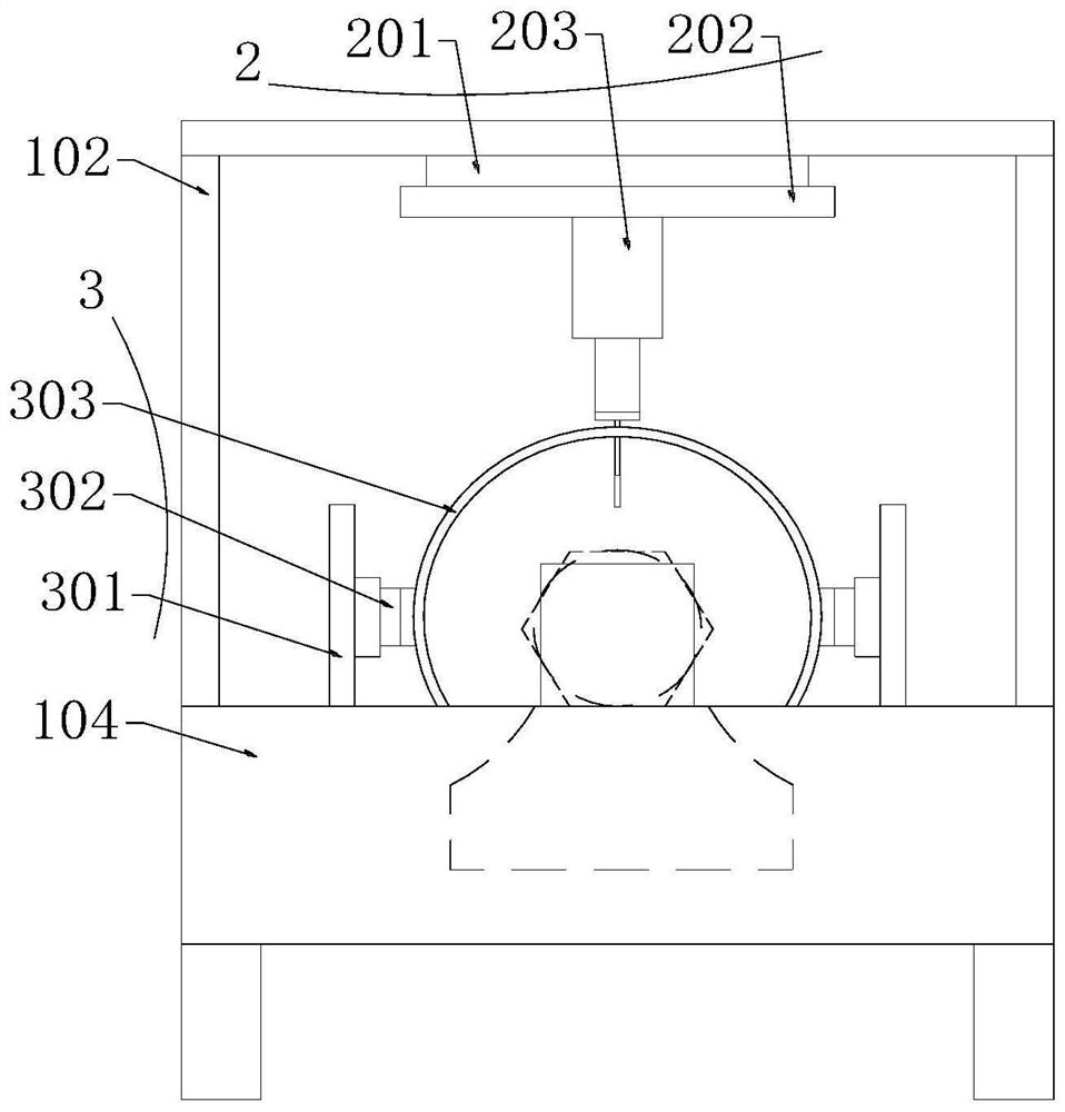 A gas flame cutting device that adapts to the profile of special-shaped workpieces