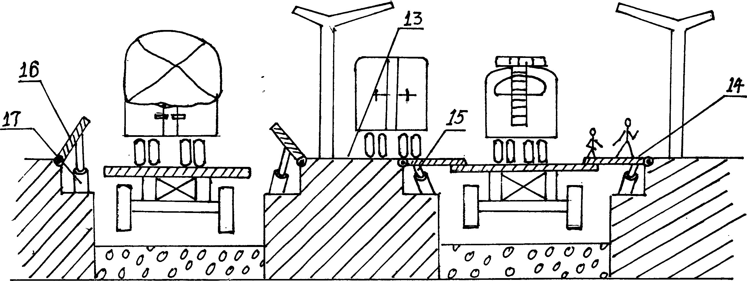 Motor vehicle railway conveying system