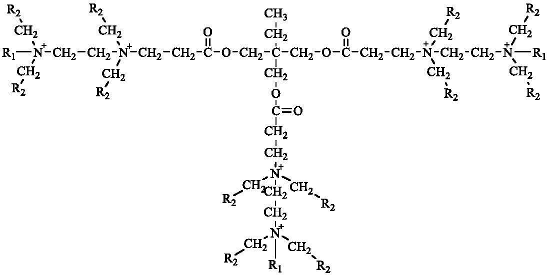 Application of star type polycation based compound as flocculating agent