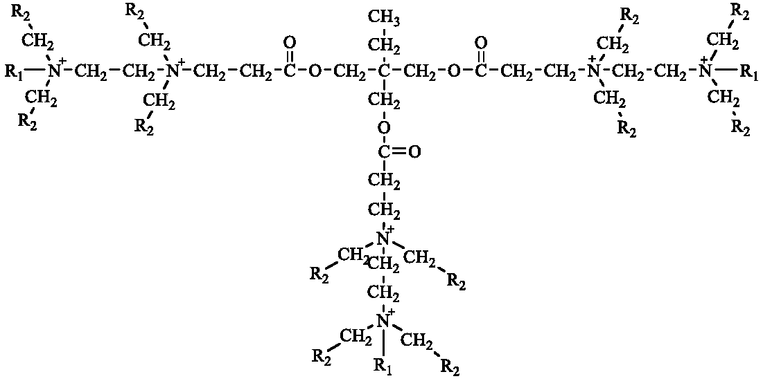 Application of star type polycation based compound as flocculating agent