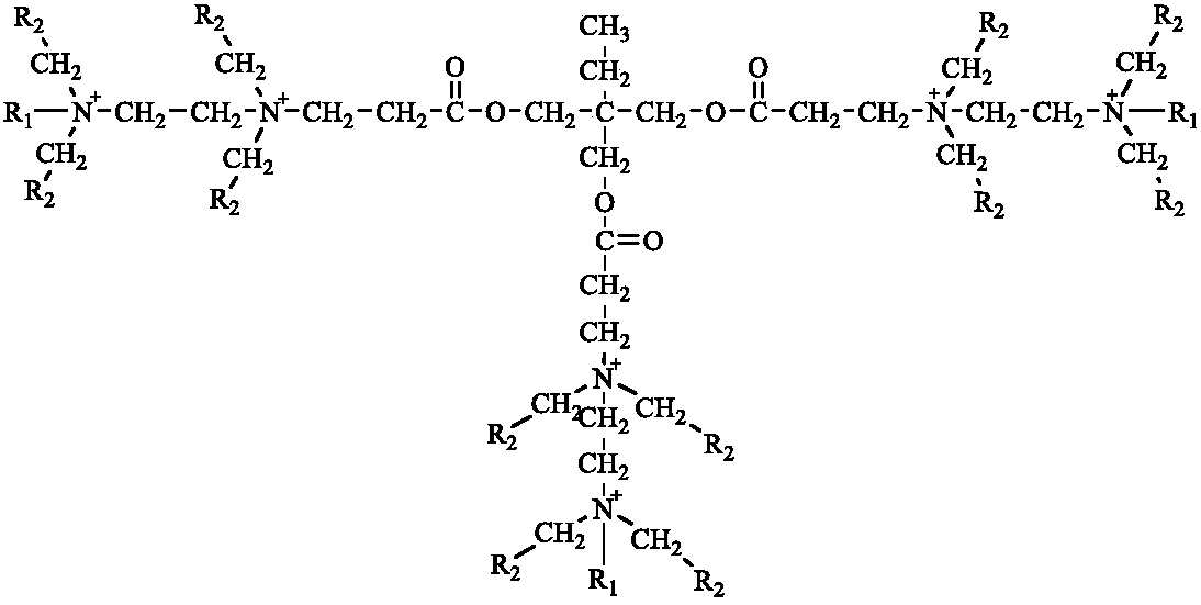 Application of star type polycation based compound as flocculating agent