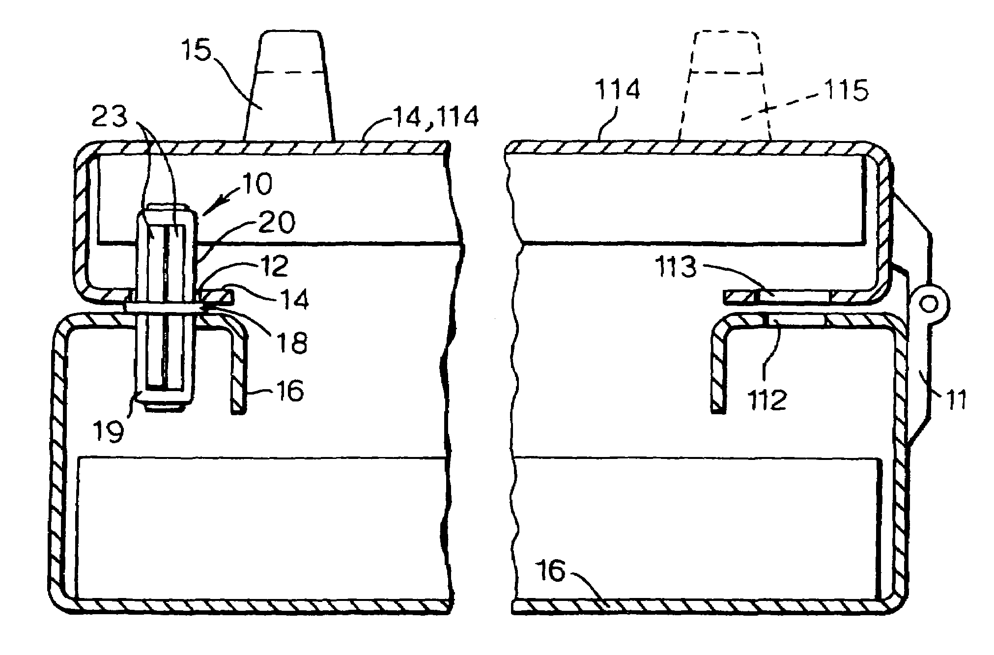 Clip-on or snap-on fastening for fixing a thin wall to a wall support