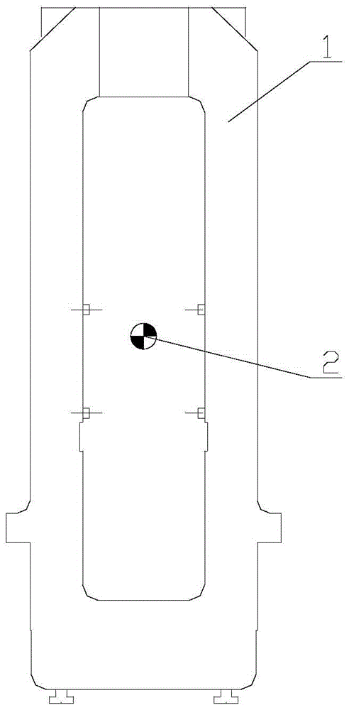 A sideways turning method of a large flat frame type workpiece