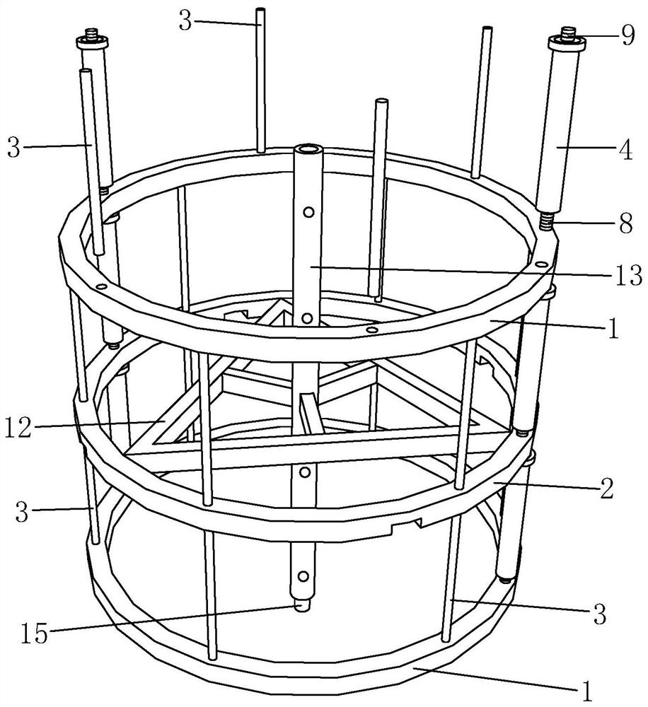 Method for hoisting low-clearance super-long reinforcement cage into hole section by section under high-voltage line