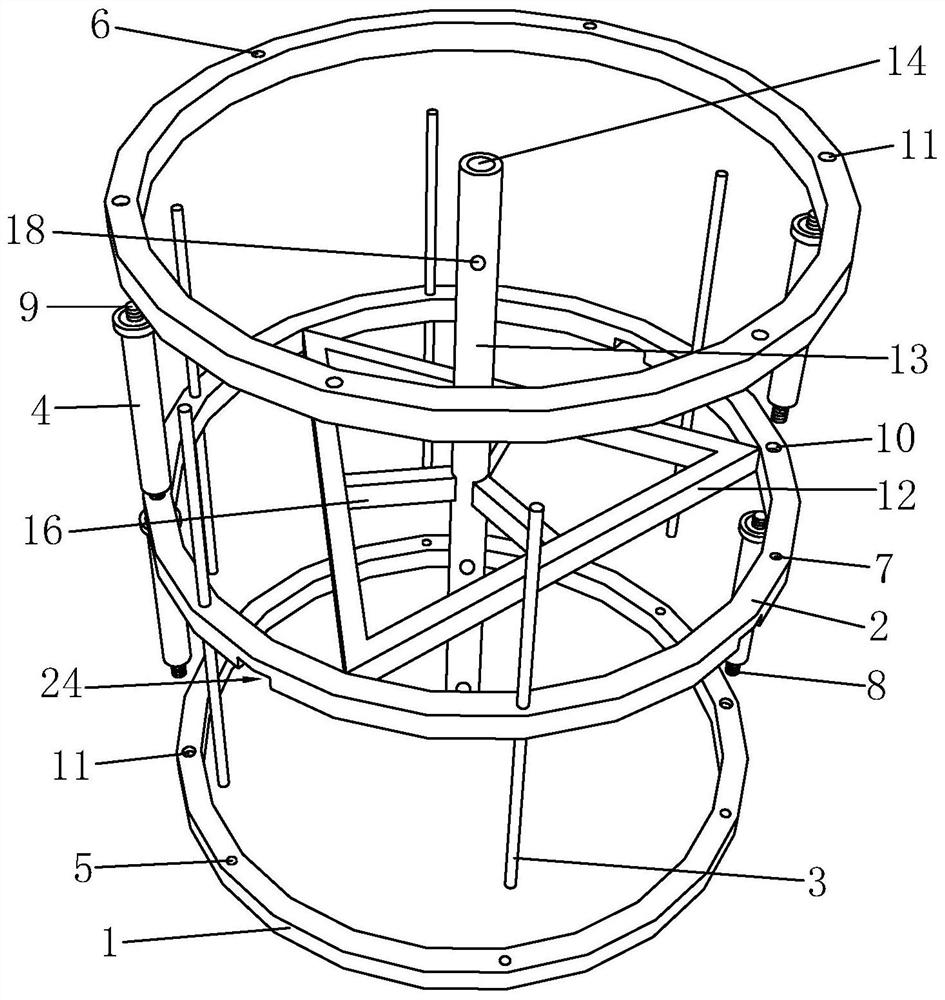 Method for hoisting low-clearance super-long reinforcement cage into hole section by section under high-voltage line