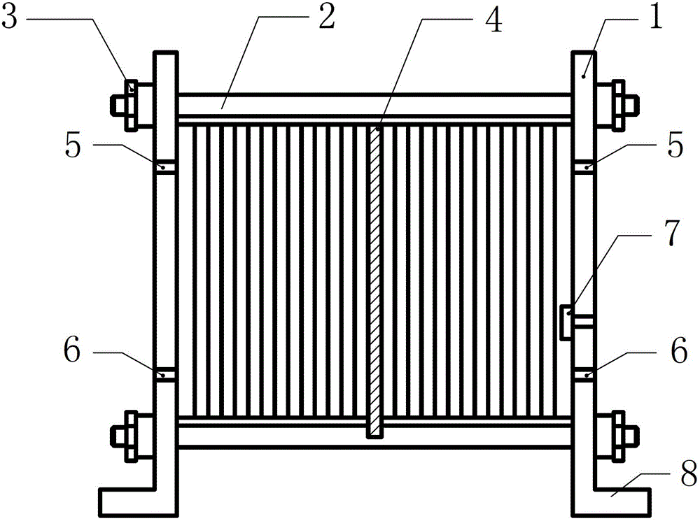 Carbon fiber electrode frame and diaphragm for filter pressing type bi-electrode electrolysis cell