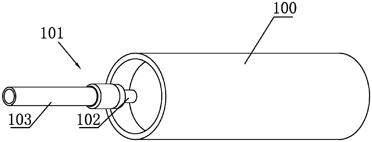 Steel pipe sand blasting rust removing device