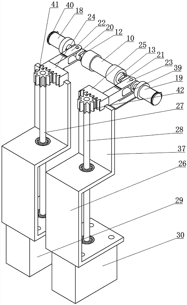 Clutch amplitude-variation type full-automatic four-limb rehabilitation training machine