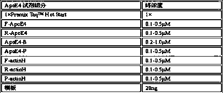 Primer and probe combination for human apolipoprotein E (ApoE) gene typing, and using method of primer and probe combination