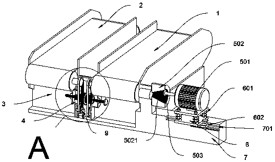 Mechanical automated double-station asynchronous feeding mechanism