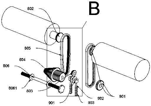 Mechanical automated double-station asynchronous feeding mechanism