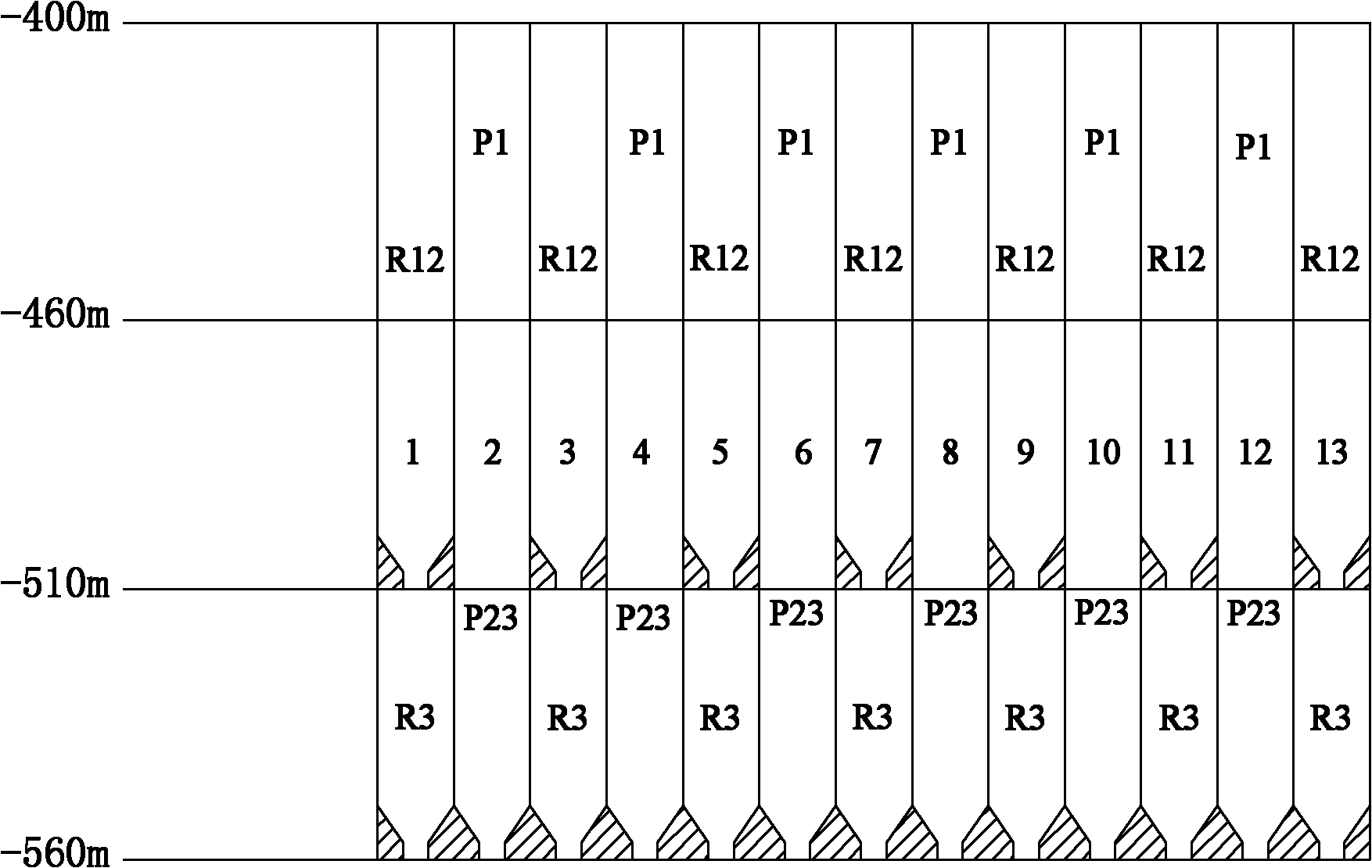 Continuous mining method in vertical direction and application thereof to full ore body continuous mining