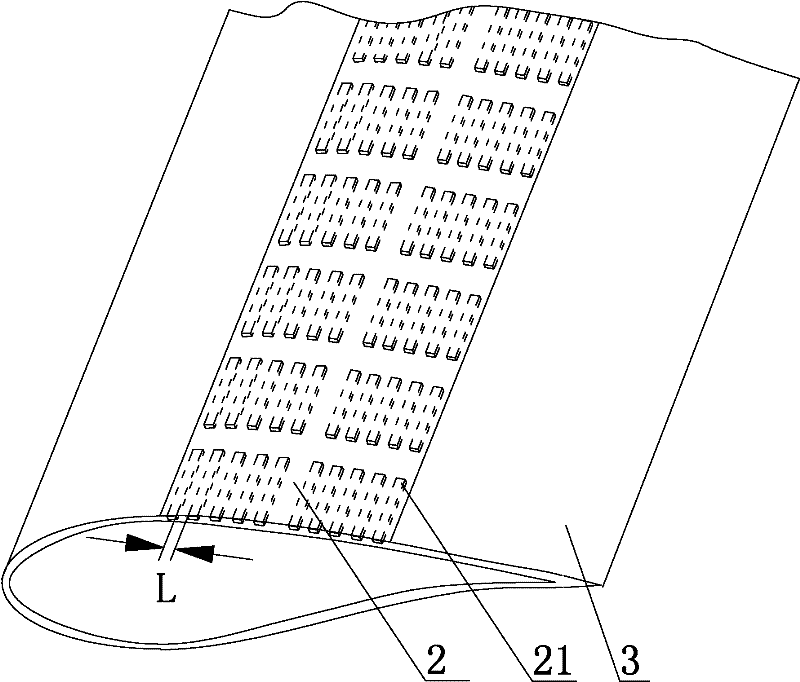 Online anti-icing and de-icing device for wind turbine