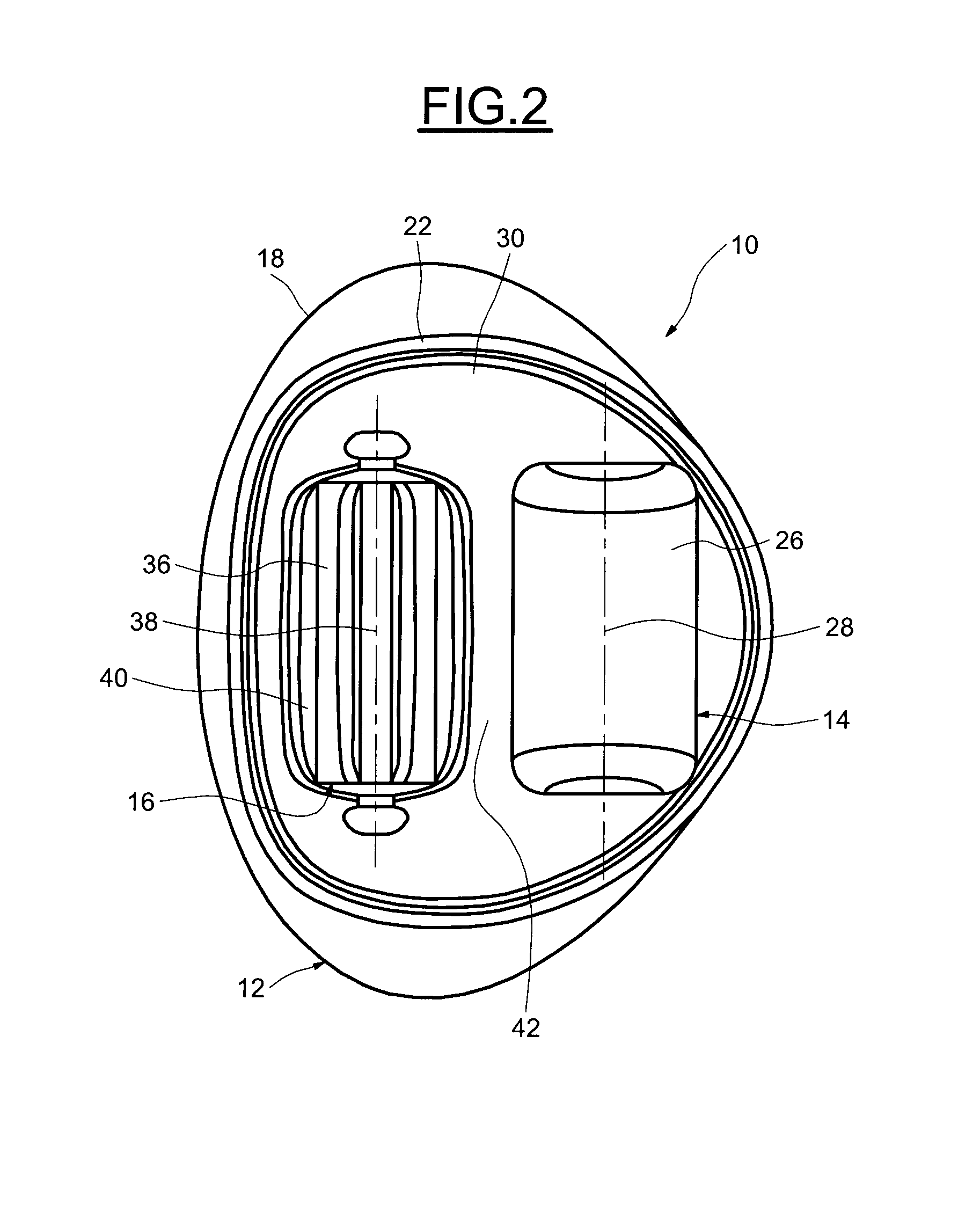 Device for massaging the skin