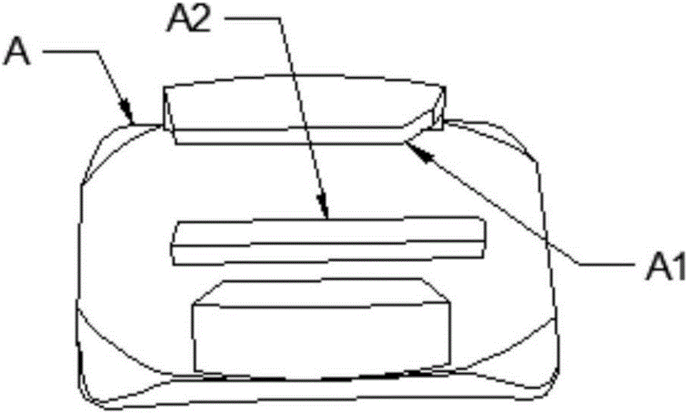 Action camera slide block connecting base with locking structure