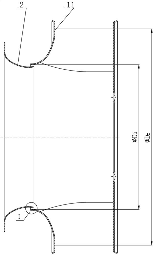 Backward centrifugal impeller and backward centrifugal ventilator comprising same