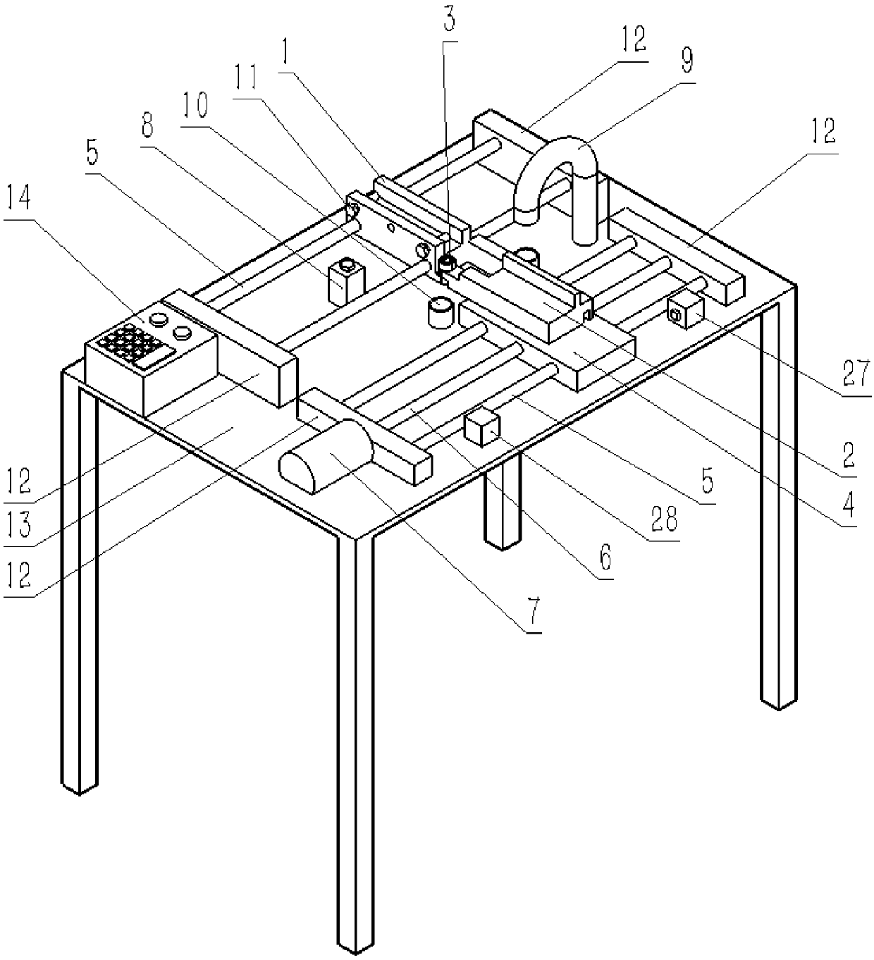 A kind of thermoplastic frp tendon bending device