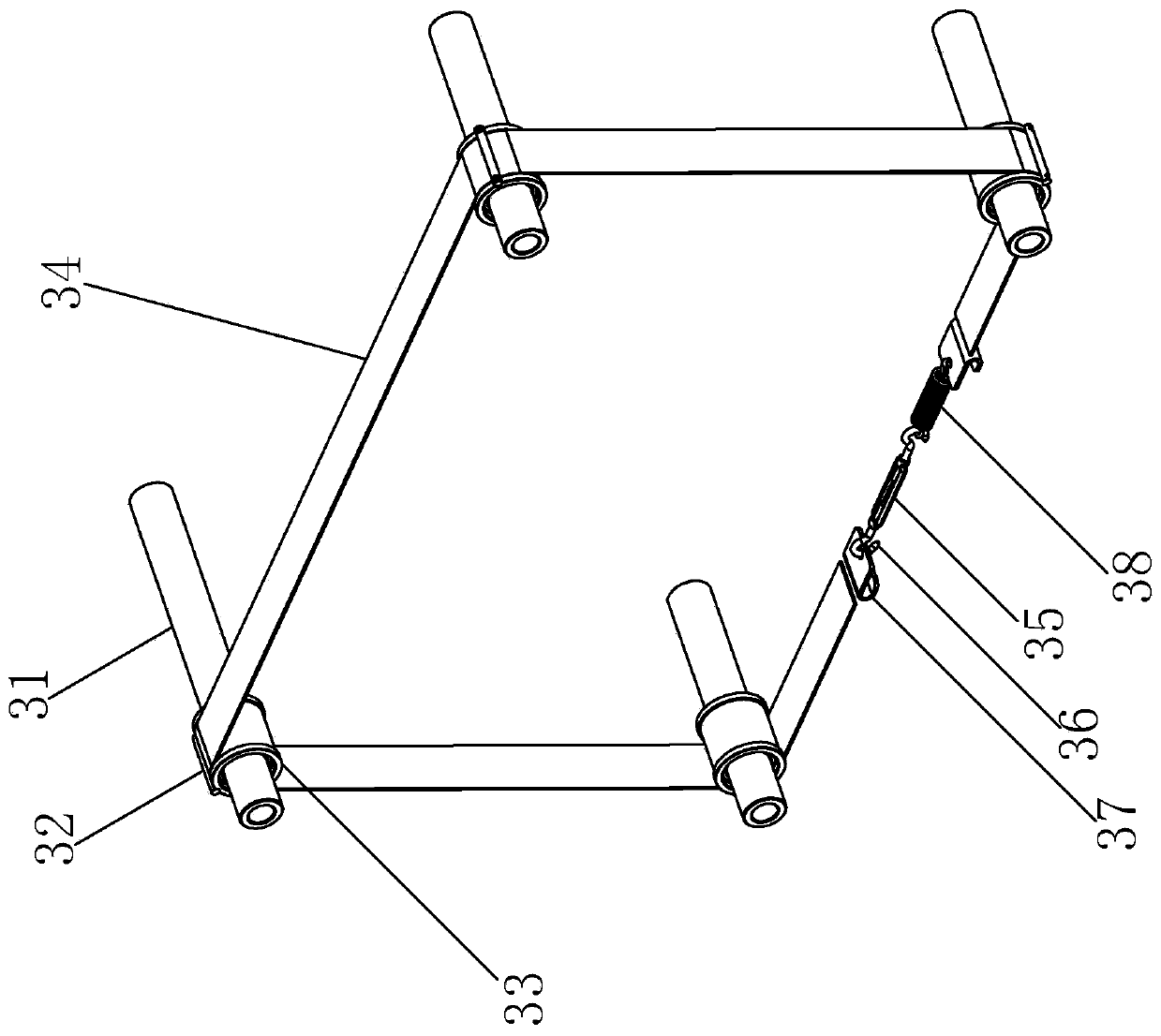 Vertebral column carding bed